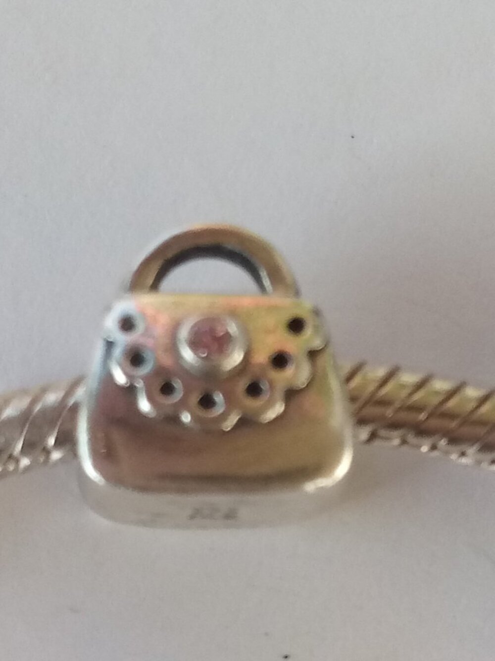 Pandora purse sterling silver bead 925 ALE retired